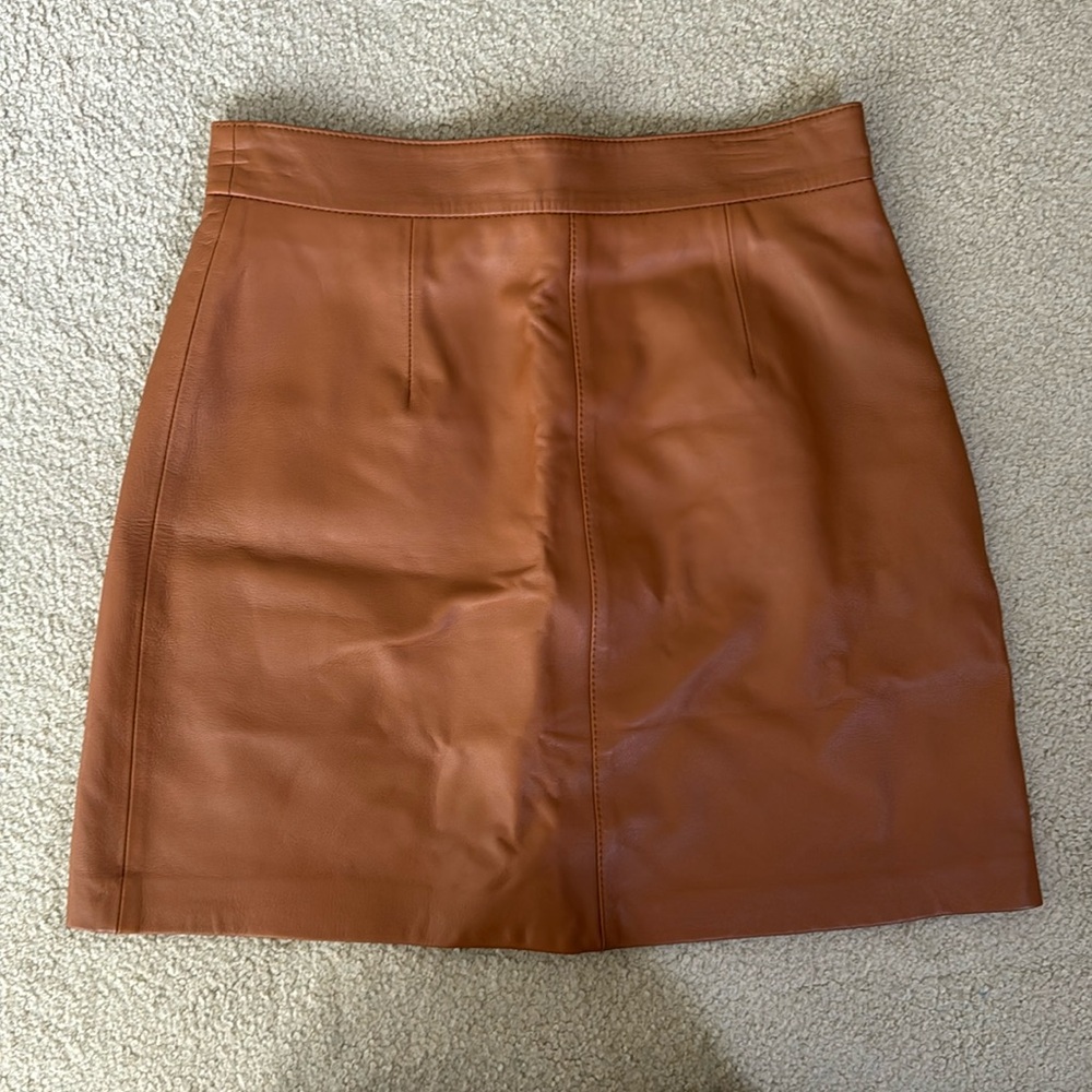 French Connection leather skirt